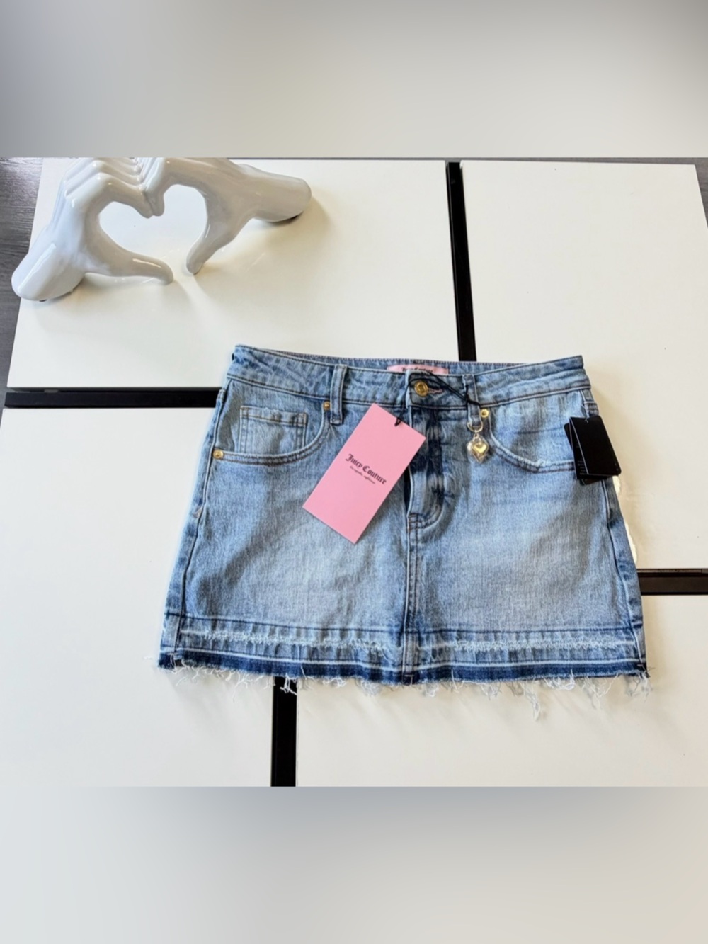 🎀 ✨ NWT Juicy Couture Y2K Style Denim Mini Skirt - Size 3/26 ✨🎀 - Picture 4 of 13